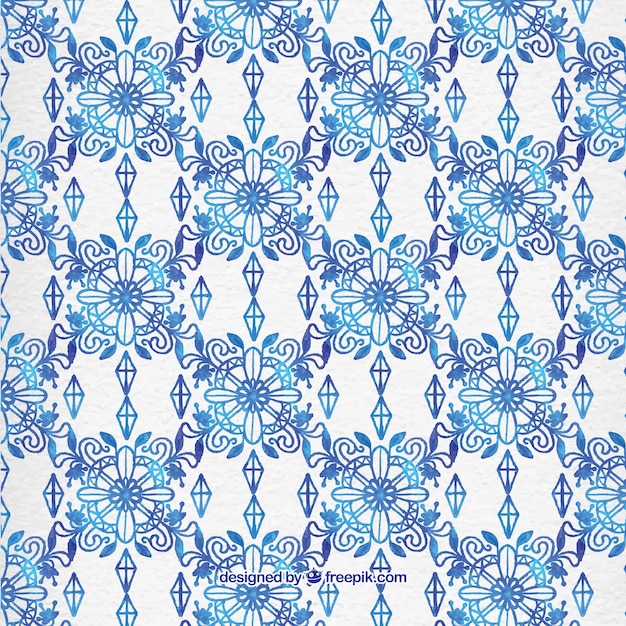 Blue floral ornamentalen Muster