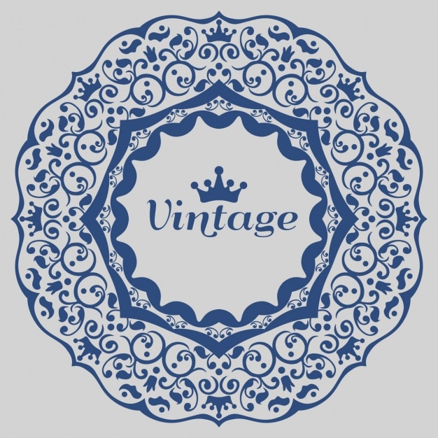 Blue vintage zierrahmen