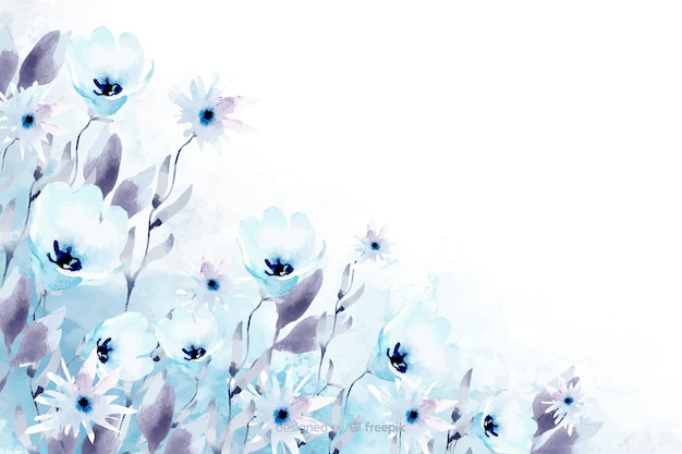 Blumenaquarellhintergrund mit weichen Farben
