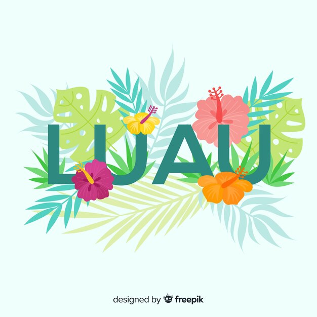 Blumenhawaiischer luau Hintergrund