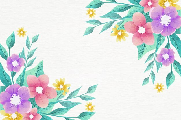 Blumenhintergrund des Aquarelldesigns in den Pastellfarben