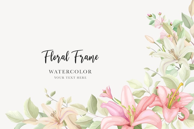 Blumenkranz und Hintergrund Blumenliliendesign