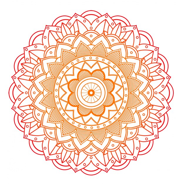 Blumenmandala auf Weiß