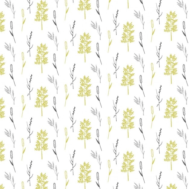 Kostenlose Vektor blumenmuster mit weißem hintergrund
