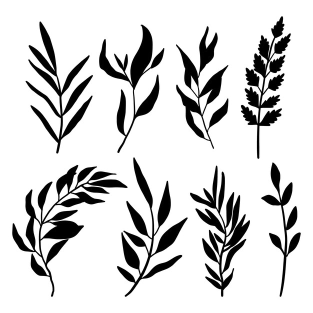 Blumenschattenbildillustration des flachen Designs