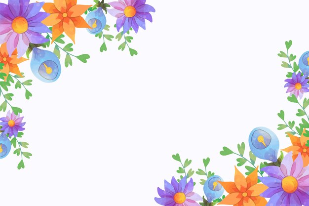 Blumiger Hintergrund des künstlerischen Aquarells