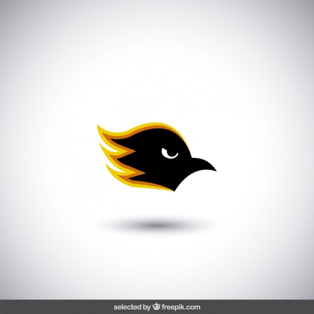 Kostenloser Vektor böse vogel kopf logo