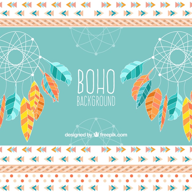 Boho-hintergrund im hippie-stil