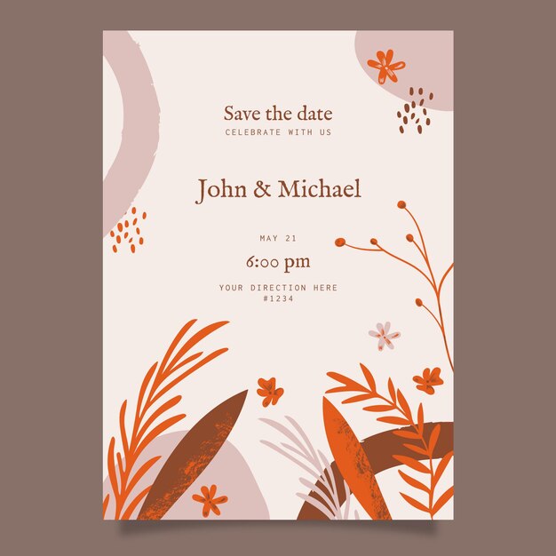 Boho Hochzeitseinladung
