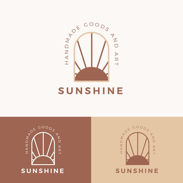 Boho-Sonnenlogo-Design