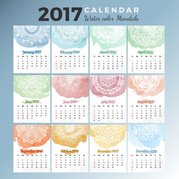 Kostenloser Vektor boho-stil kalender-design