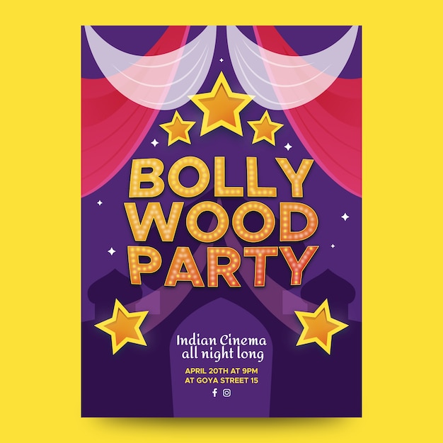 Bollywood party poster vorlage