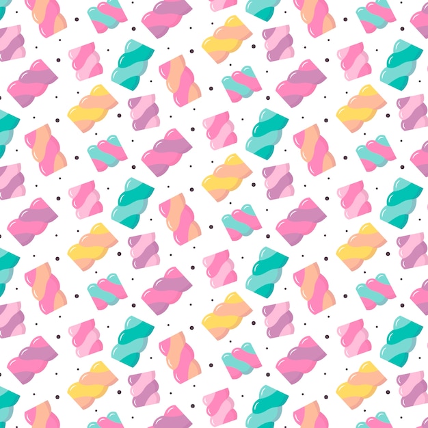 Bonbonfarbenes musterdesign in pastelltönen