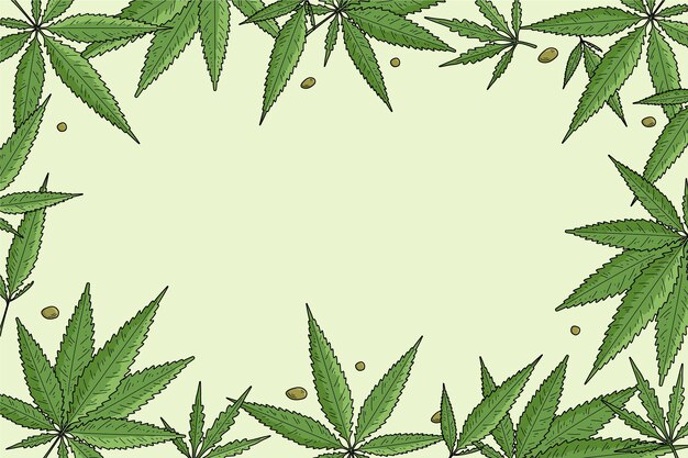 Botanischer Cannabisblatthintergrund