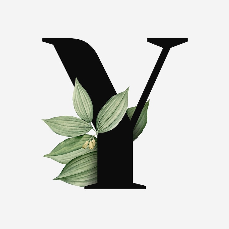 Kostenlose Vektor botanischer großbuchstabe y-vektor