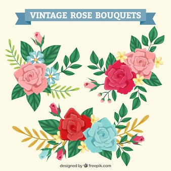 Bouquets von vintage rosen