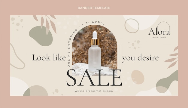 Boutique-Verkaufshintergrund des flachen Designs