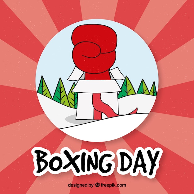 Kostenloser Vektor boxing day rabatte hintergrund