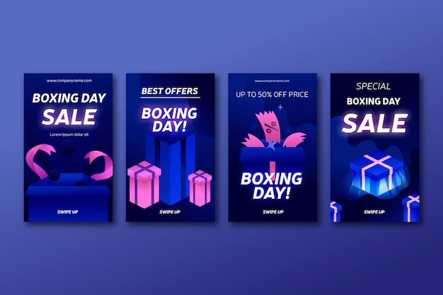 Boxing day sale instagram geschichte sammlung