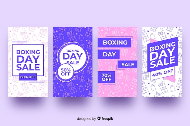 Boxing day sale instagram geschichte sammlung