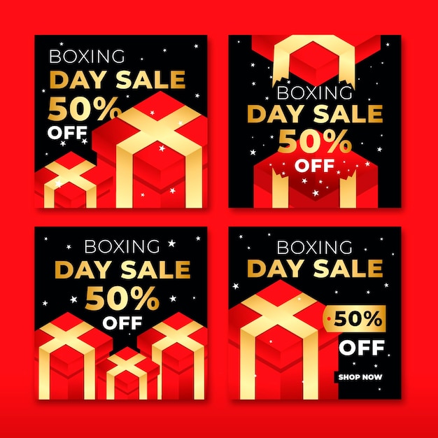Boxing day sale instagram post sammlung
