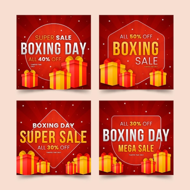 Boxing day sale instagram post sammlung