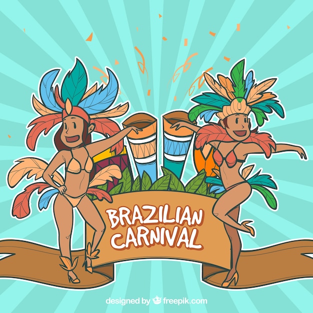 Brasilianisches karneval hintergrund design