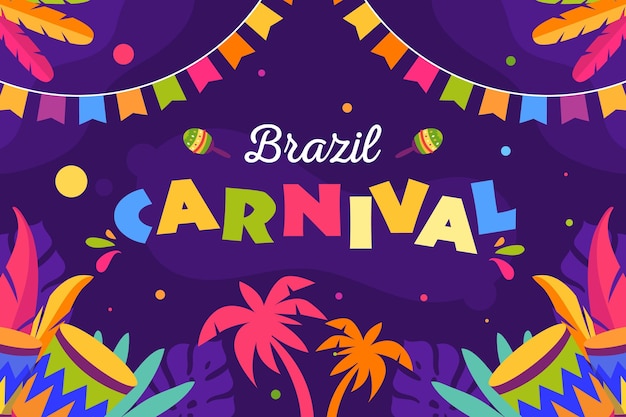 Kostenloser Vektor brasilien karnevalsfestival vorlage