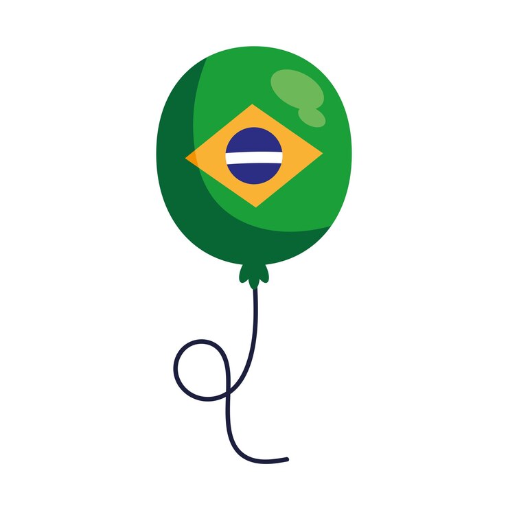 Kostenlose Vektor brasiliens luftballon-illustration
