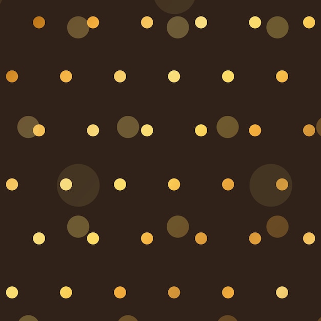 braunem Hintergrund mit goldenen Polka dots Stil