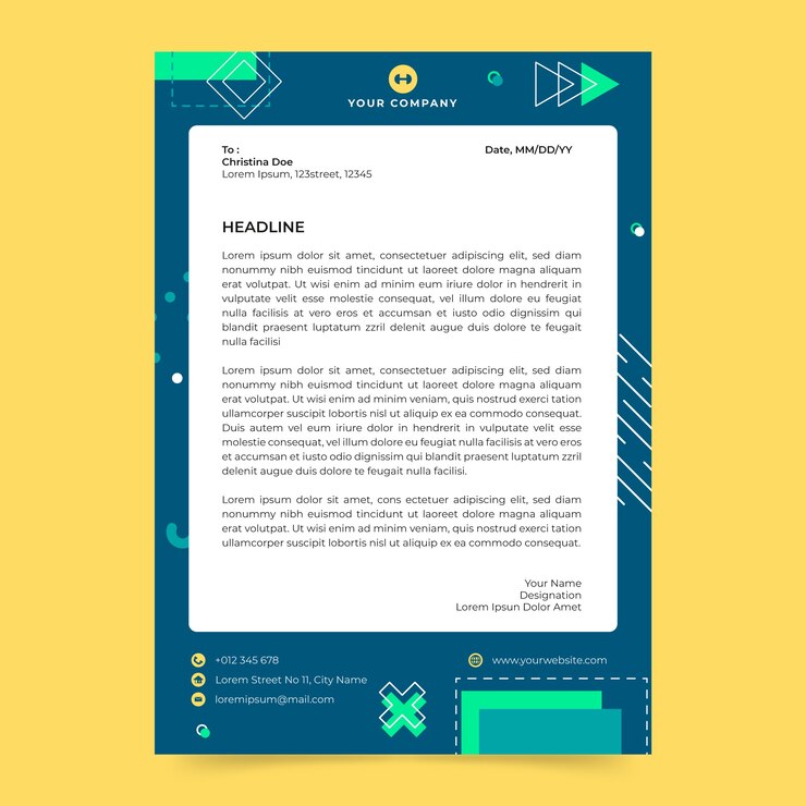 Kostenlose Vektor briefkopfvorlage für personal trainer im flachen design