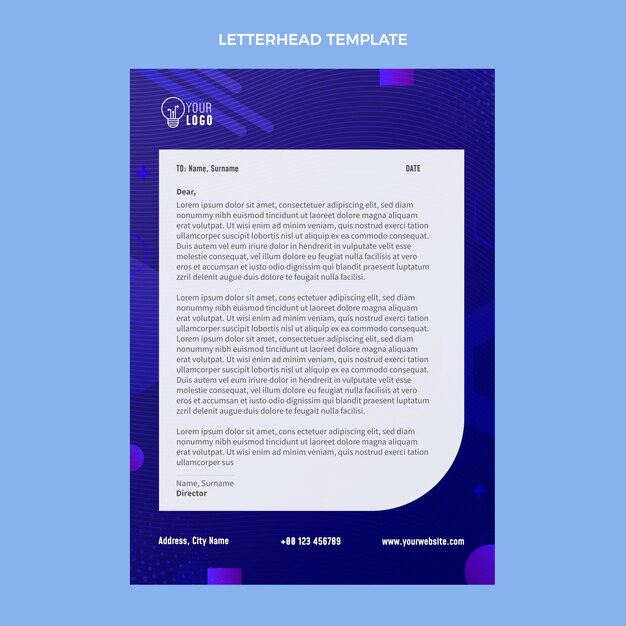 Briefpapier mit Farbverlaufshalbtontechnologie