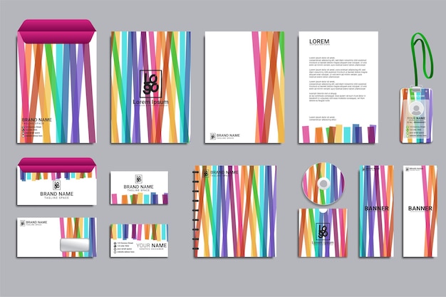 Briefpapier Mockup-Set für die Markenidentität des Unternehmens