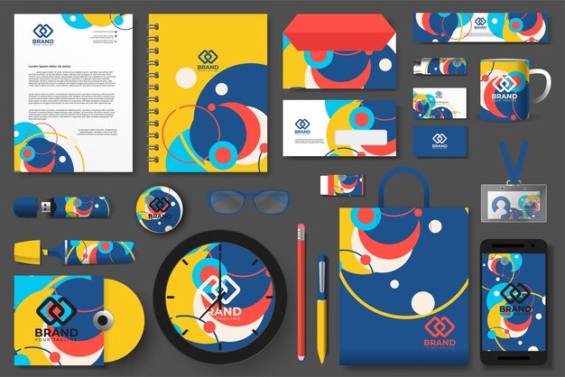 Briefpapierdesign im bearbeitbaren Vektorformat