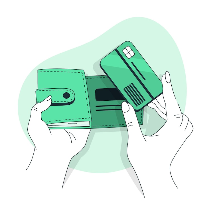 Brieftaschenkonzeptillustration