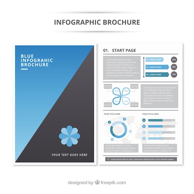 Broschüre mit infografik