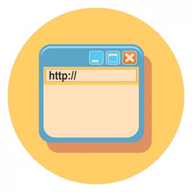 Browser-Symbol in einem Kreis