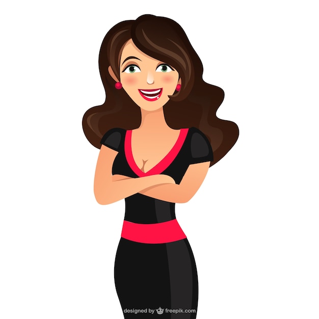 Brunettefrauencharakter