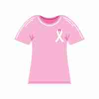 Kostenloser Vektor brustkrebs-bewusstseins-shirt-illustration