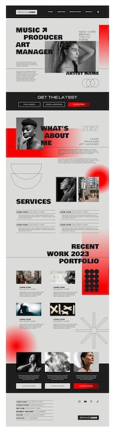 Kostenloser Vektor brutalismus-webdesign-vorlagendesign
