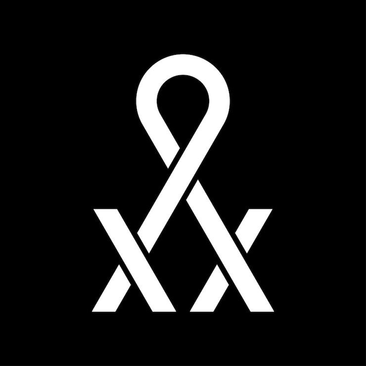 Kostenlose Vektor buchstabe doppeltes x-logo-design