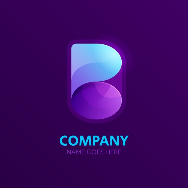 Buchstabe-Logo mit Farbverlauf b