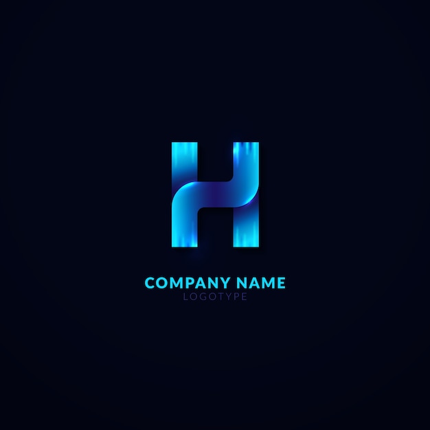 Buchstabe-Logo mit Farbverlauf h