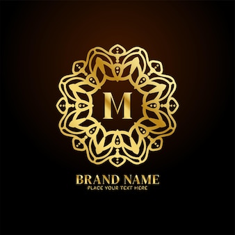 Buchstabe m luxusmarke logo konzept design vektor
