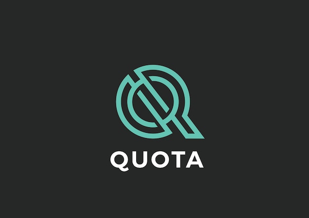 Buchstabe Q Logo.