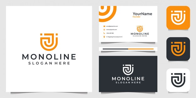 Buchstabe U Modernes Logo Illustraction Design Gut Fur Unternehmen Unternehmen Moderne Technologie Internet Marke Werbung Und Visitenkarten Premium Vektor