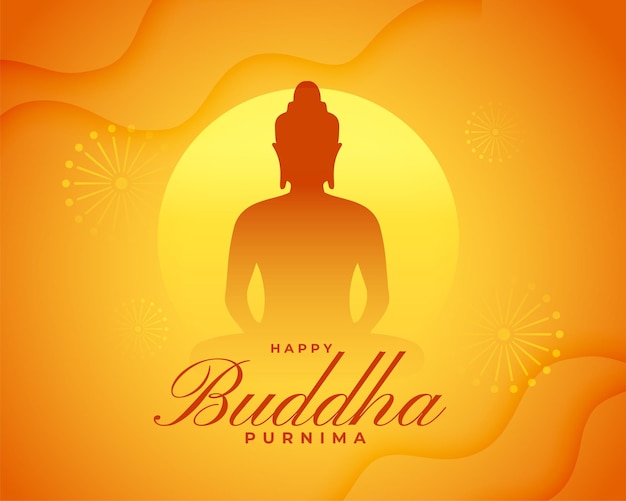 Kostenloser Vektor buddha purnima-hintergrund zum feiern der indischen kultur