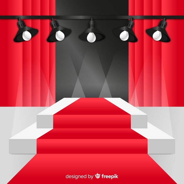 Bühne Podium Hintergrund mit Beleuchtung