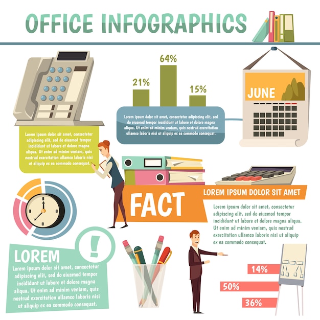 Büro orthogonale infografiken