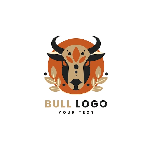 Kostenloser Vektor bull logo template design